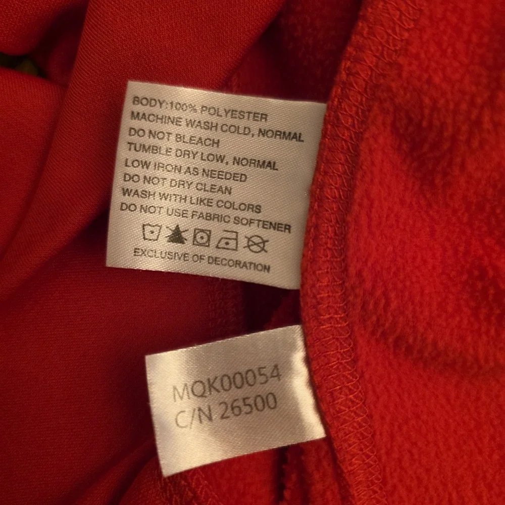 Full Zip Large‎ Unisex Hoodie Solid Red Athletic Casual Activewear Clique